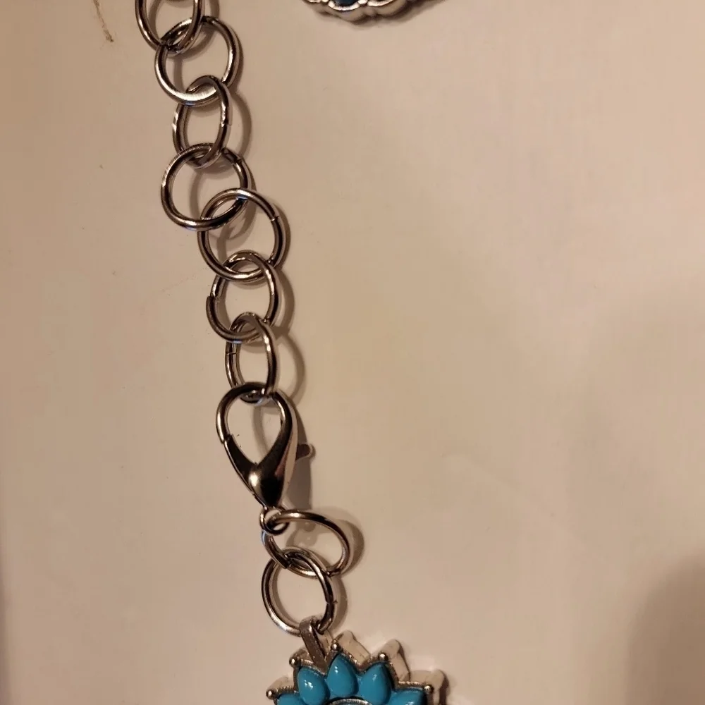 Faux Turquoise Zuni Disk Belt - Picture 5 of 5